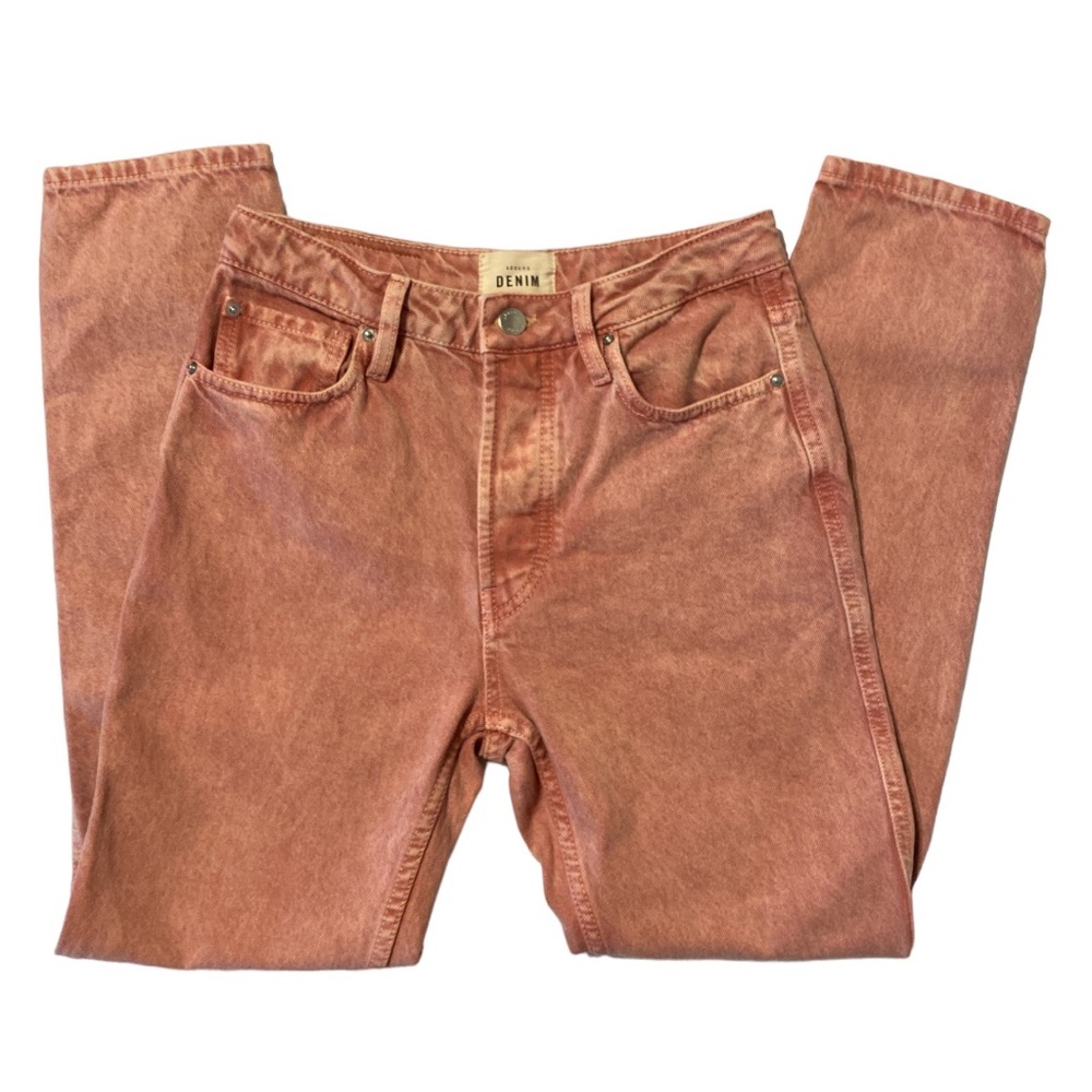 Sezane Brut Sexy Jeans, Pink High Waist Straight Leg
